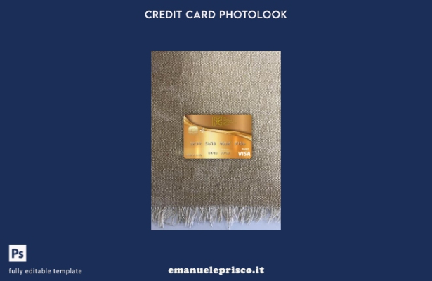 modello frontale photolook con carta visto bancario Cuba Nacional stile verifica
